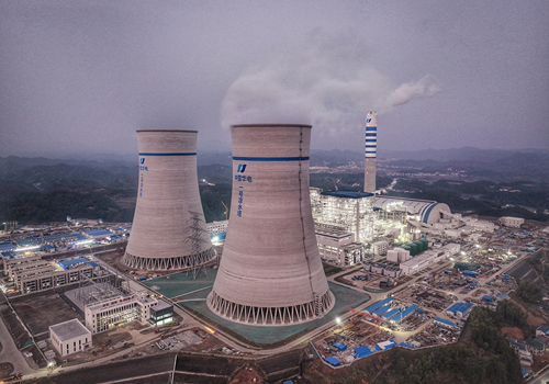 湖南华电平江发电有限公司2×1000MW机组高位收水冷却塔